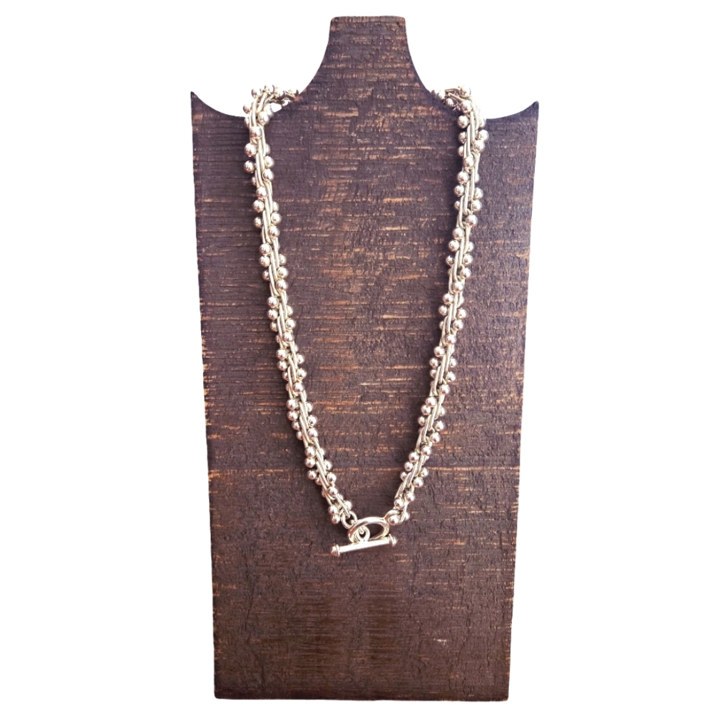 Timeless Mexico 925 Silver DNA Necklace with Polished Finish. - Picture 2 of 7